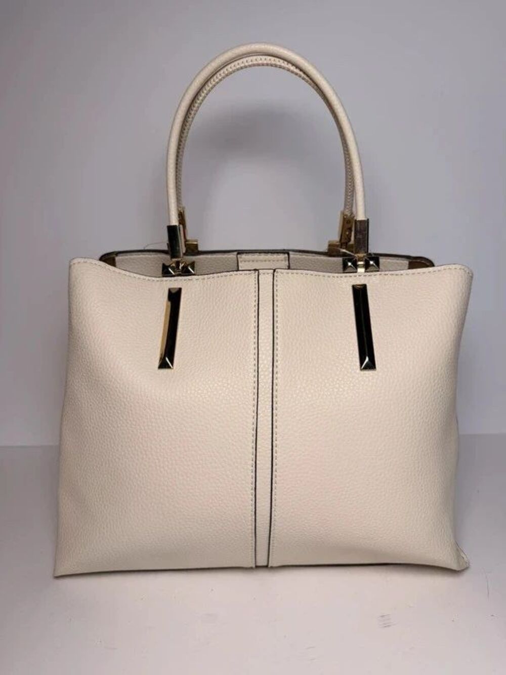 ALDO Cream Satchel Handbag with Gold Hardware (New with Tags)
